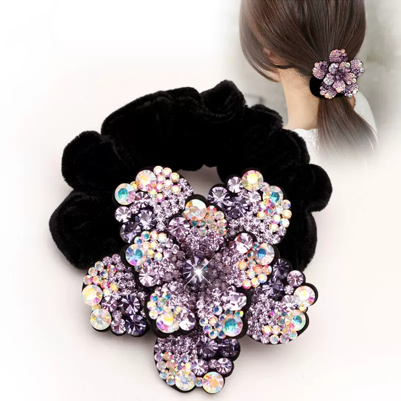 Women Rhinestone Scrunchies Ve - Velvet Jewelry Box ulasan dan harga