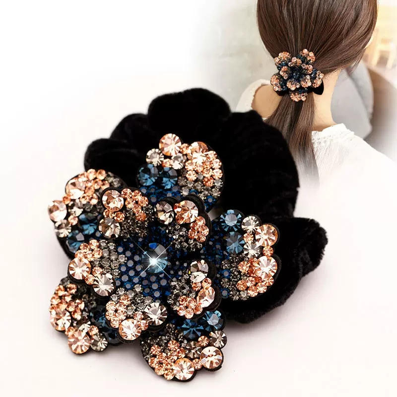 Women Rhinestone Scrunchies Ve - Velvet Jewelry Box ulasan dan harga
