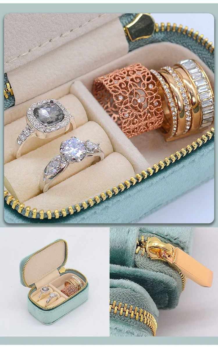 Mini Travel Jewelry Box, Ring  - Velvet Jewelry Box ulasan dan harga