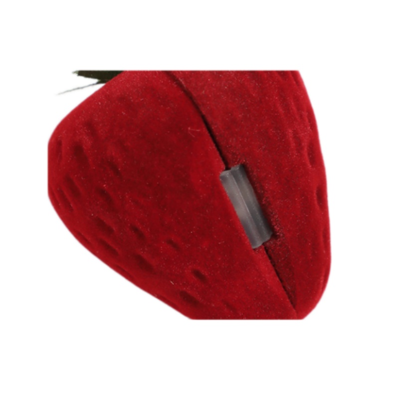 Cute Strawberry Ring Box Straw - Velvet Jewelry Box ulasan dan harga