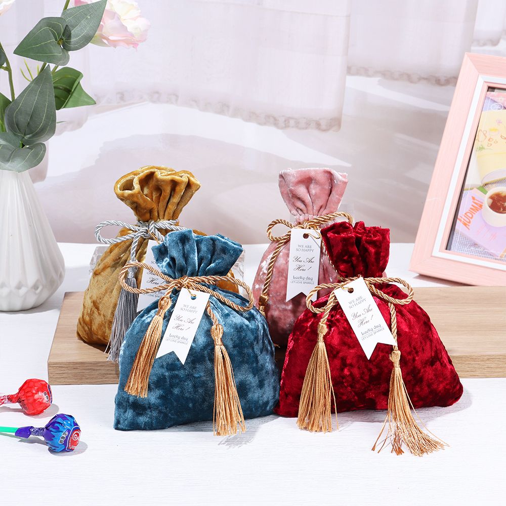 Velvet Cloth Drawstring Tassel - Velvet Jewelry Box ulasan dan harga