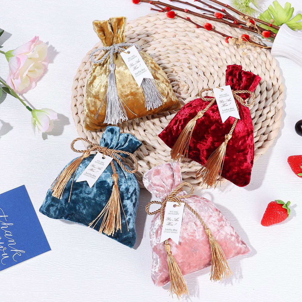 Velvet Cloth Drawstring Tassel - Velvet Jewelry Box ulasan dan harga