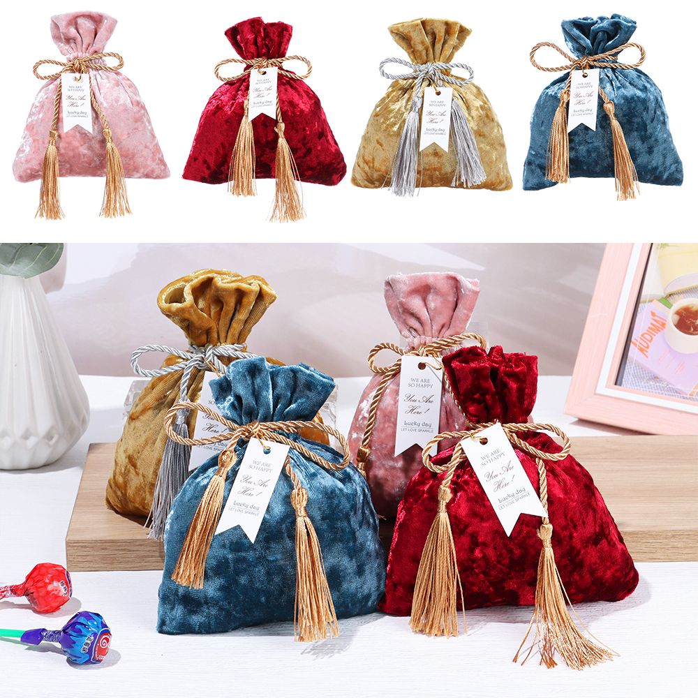 Velvet Cloth Drawstring Tassel - Velvet Jewelry Box ulasan dan harga