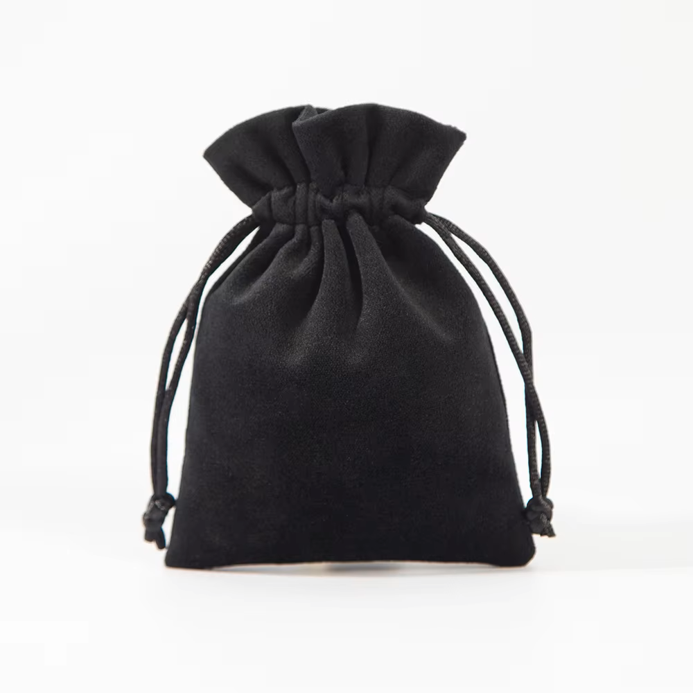 10Pcs Black Velvet Drawstring  - Velvet Jewelry Box ulasan dan harga