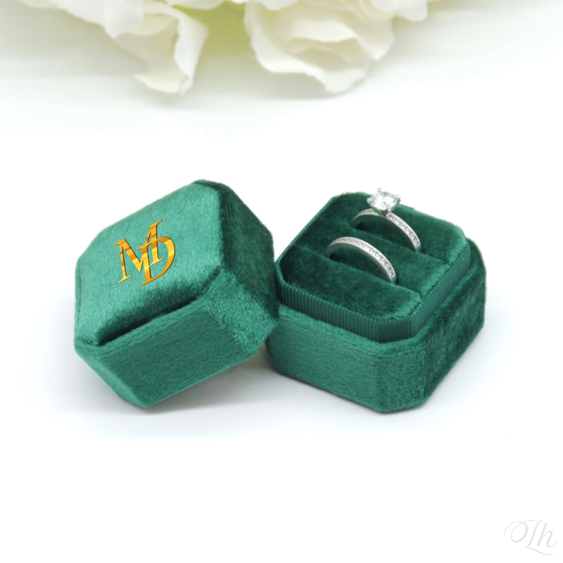Personalized Wedding Ring Box  - Velvet Jewelry Box ulasan dan harga