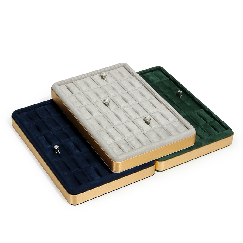 Metal Frame Velvet Finger Ring - Velvet Jewelry Box ulasan dan harga