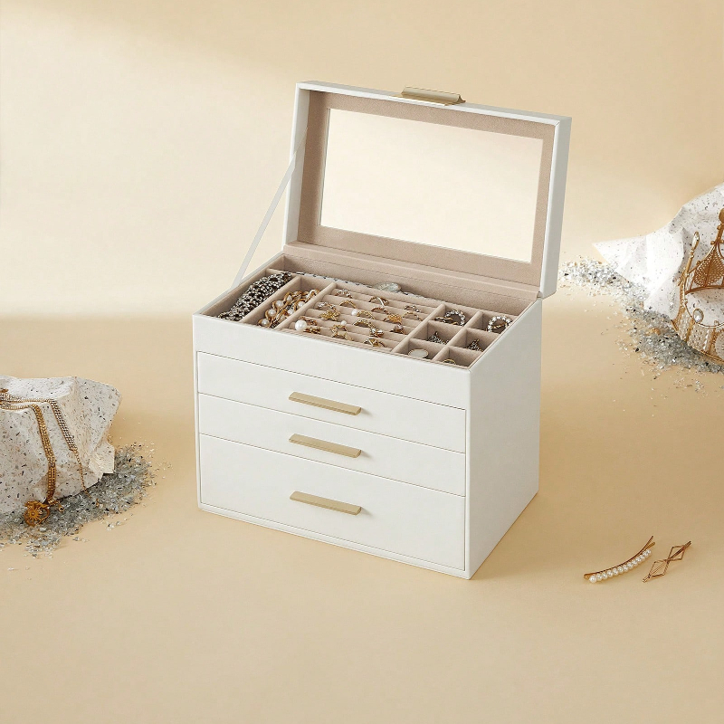 Upgraded 4-Layer Jewelry Stora - Velvet Jewelry Box ulasan dan harga