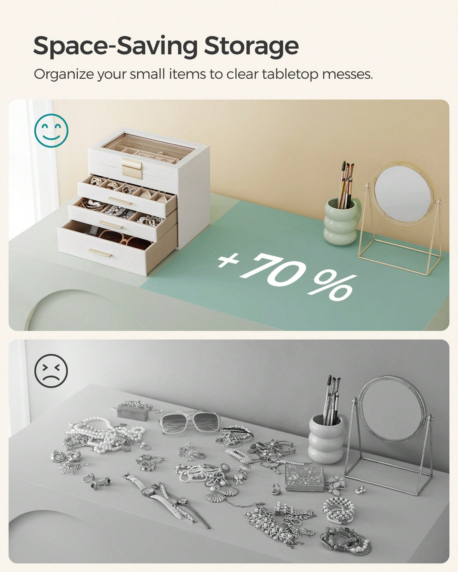 Upgraded 4-Layer Jewelry Stora - Velvet Jewelry Box ulasan dan harga